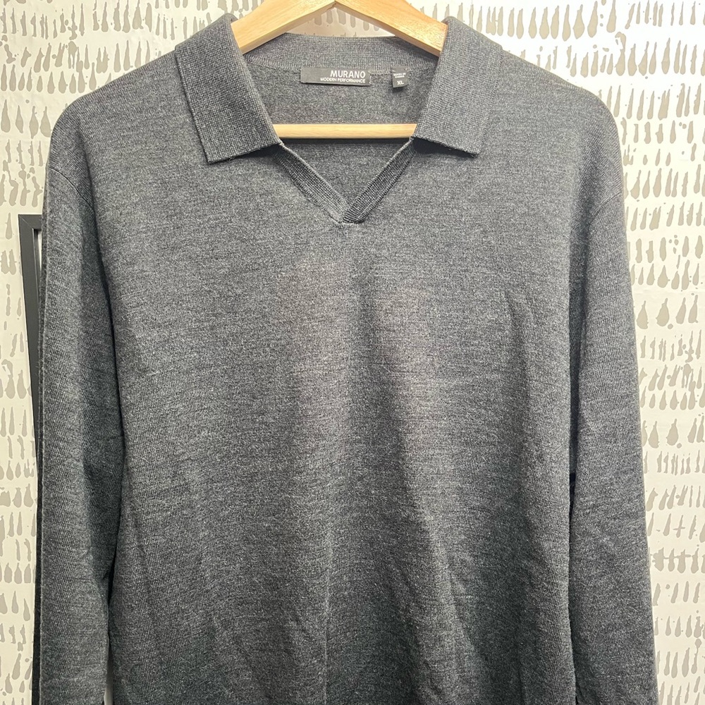 Murano Charcoal Collared Knitwear - Picture 2 of 3